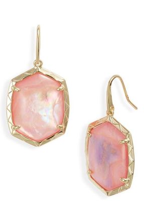 Kendra Scott Daphne Drop Earrings in Gld Lt Pink Ird Abal at Nordstrom