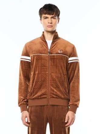 Sergio Tacchini Debossed Orion Velour Track Jacket
