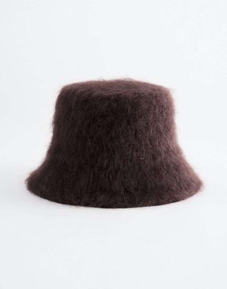 & Other Stories cappello da pescatore in misto mohair marrone scuro