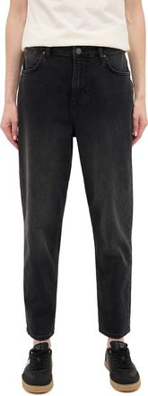 Mustang Mom-Jeans MUSTANG Damen Style Charlotte Tapered, Damen, Gr. 30, L&auml;nge 34, 840 schwarz, 99% Baumwolle, 1% Elasthan, unifarben, bequem, Jeans Mom-Jeans