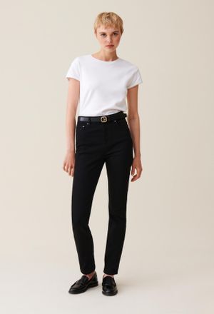 Claudie Pierlot Jean slim noir taille mi-haute