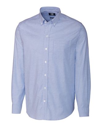 Cutter & Buck Stretch Oxford Stripe Mens Long Sleeve Dress Shirt