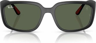 Ray-Ban SCUDERIA FERRARI Dark Green Square Unisex Sunglasses RB4443M F60271 57