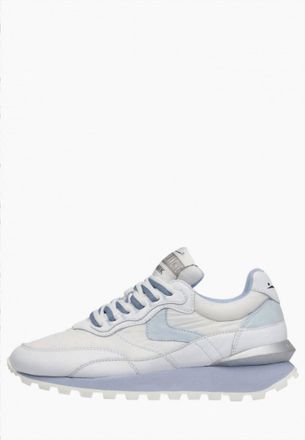 Voile Blanche Womens Qwark Hype Round Toe Sneakers In White/ Light Blue