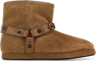 Balenciaga Camel Suede Alaska Soft Ankle Boots