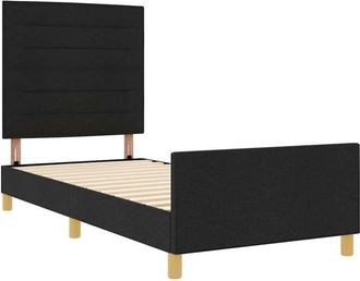 vidaXL vidaXL Black Fabric Bed Frame 80x200 cm