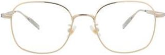 Montblanc 52mm Square Optical Glasses in Gold Transparent at Nordstrom Rack