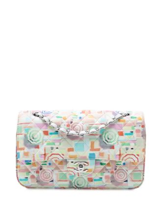 Chanel 2019 Medium Quilted Printed Leather Umbrella Double Flap shoulder bag - Multicolour