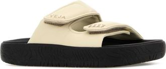 Veja Womens Ivory Leather Etna Slippers Cashew Flat Shoes