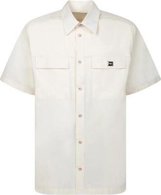 Dolce & Gabbana Wit T-shirt met zakken - Heren - Korte mouwen Overhemden - Wit - L - Katoen - Overhemden