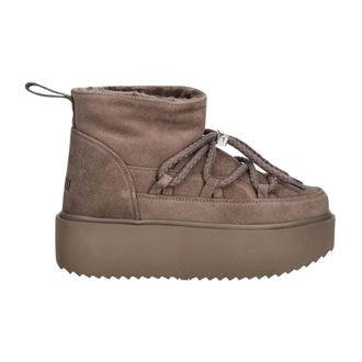 INUIKII Schoenen, Dames, Bruin, 37 EU, Leer, Classic Low Platform