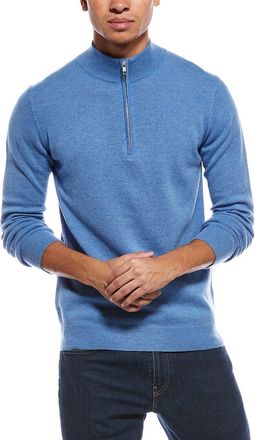 Brodie Classic Wool & Cashmere-Blend 1/4-Zip Mock Sweater