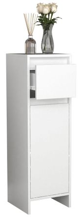 VCM Vcm - Wood Midischrank Estante De Ba&ntilde;o Dimensiones: Al. 95 X An. 30 X P. 30 Cm 1 Caj&oacute;n 1 Puerta Grande - Malira (blanco)