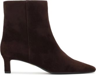 Kazar Bruine su&egrave;de enkellaarsjes uit de Editions collectie - Dames - Laarzen met Hak - Bruin - 35 EU - Su&egrave;de - Schoenen