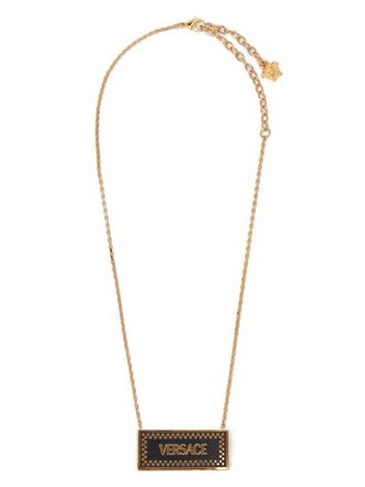 Versace Collana con logo anni 90 - Oro