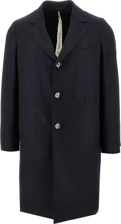 Santaniello single-breasted coat - Blue