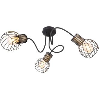 Globo Lighting Plaf&oacute;n - Argusto - Negro - Metal - &Oslash; 60cm - E27 - 54013-3 - Globo