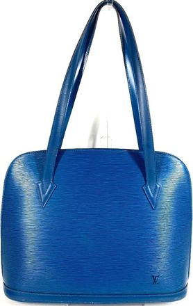 Louis Vuitton Blue Toledo Blue Epi Leather Shoulder Bag Tote Bag (Pre-Owned)