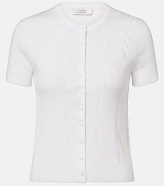 Vince Ribbed-knit cotton-blend cardigan