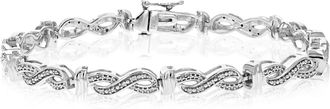 Vir Jewels 1/8 cttw Lab Grown Diamond Tennis Bracelet in Sterling Silver 7 Inch For Women