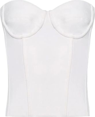 Wardrobe.NYC semi Matte bustier - White