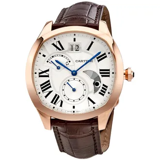 Cartier Pre-owned Cartier Drive De Cartier Silvered Flinque Dial Mens Watch WGNM0005