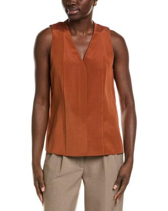 Lafayette 148 New York V-Neck Sleeveless Blouse