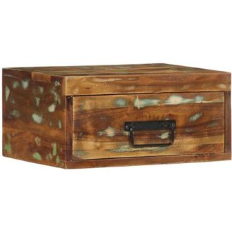 vidaXL Comodino a Parete in Legno Massello di Recupero - Vidaxl