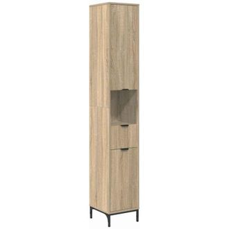 vidaXL Gabinete de Baño con cajón Roble Sonoma 31,5 x 33 x 190 cm vidaXL