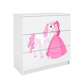 Les Tendances Les Tendances - C&oacute;moda 3 Cajones Kocot Kids Babydream La Princesa Y El Caballo - Blanco