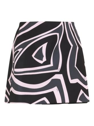 Pucci abstract-print silk skirt - women - Silk - 40 - Black