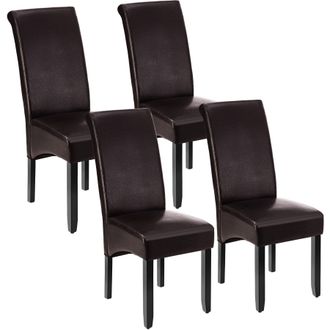 TecTake Dining Chair Set Of 4 - Brown | Size: 4 Pack