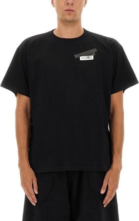 Maison Margiela Black Relaxed-Fit T-Shirt With Logo Patch