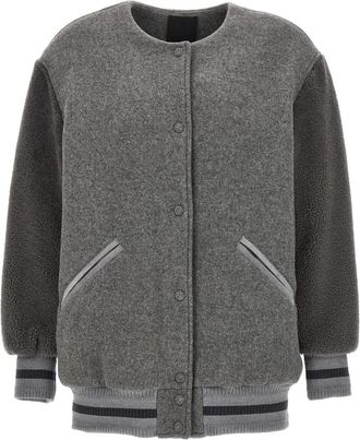 Givenchy Grey Logo bomber jacket