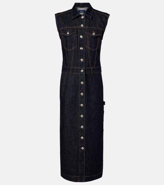 Sportmax Farfalla denim midi dress