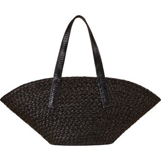 Cesta Collective Large Raffia Taco Tote in Black at Nordstrom
