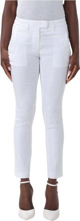 Dondup Skinny Broeken - Dames - Skinny broeken - Wit - W25 - Linnen - Broeken