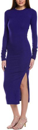 Reiss Charley Crew Knit Ruched Wool & Cashmere-Blend Dress