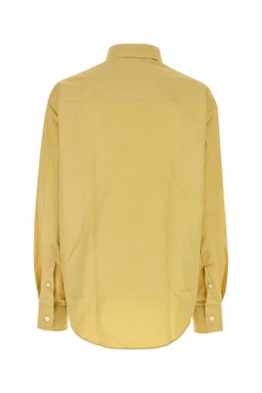 Ami Womens Acid Green Poplin Shirt Jaunepastel Exterior: Cotton Camicie