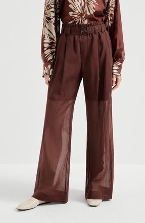 Brunello Cucinelli Loose trousers in Bordeaux at Nordstrom, Size 34 It