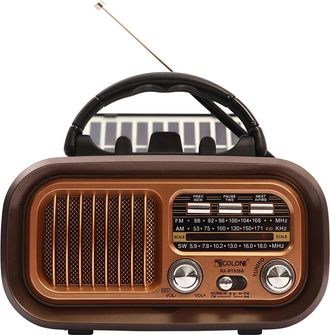 OEM Radio Retro Con Bluetooth: Radio Am/fm/sw, Radio Nost&aacute;lgica Ra Con Funci&oacute;n De Carga Solar + Altavoz De 5 W, Sistema Multimedia Port&aacute;til Para El Hogar,