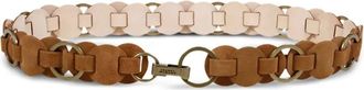 Isabel Marant Lota leren riem met schakelketting - Bruin