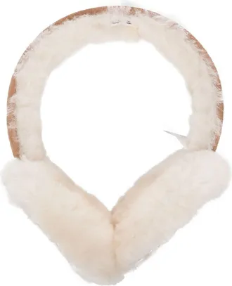 UGG logo-embroidered shearling ear muffs - unisex - Sheepskin/Sheep Skin/Shearling - One Size - CHES CHESTNUT
