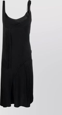 Victoria Beckham fringed asymmetrical mini dress