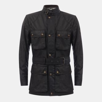 Belstaff Mens Belstaff Waxed Cotton Trailmaster Jacket in Black