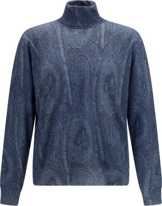 Etro Dark Navy Paisley Sweater