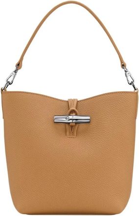 Longchamp Flexibele en leren schoudertas - Dames - Shoppers - Bruin - ONE Size - Leer - Tassen