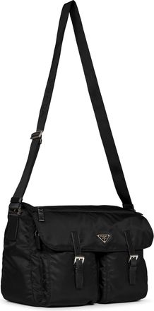 Prada Mens Crossbody Bag Black Recycled Polyamide Shoulder