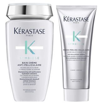 Kerastase Womens K&eacute;rastase Symbiose Duo - Moisturising Anti-Dandruff Cellular Shampoo 250ml & Micro-Exfoliating Treatment 200ml for Dry, Sensitive Scalps - One 