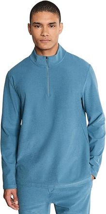 Beyond Yoga Spacedye Terrain Quarter Zip Pullover Mens Sweatshirt Vintage Denim Blue Heather : 2XL, Elastane/Polyester